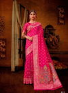 Pink Latest Collection Fancy Bridal And Wedding Wear Heavy Designer Banarasi Silk Saree 611